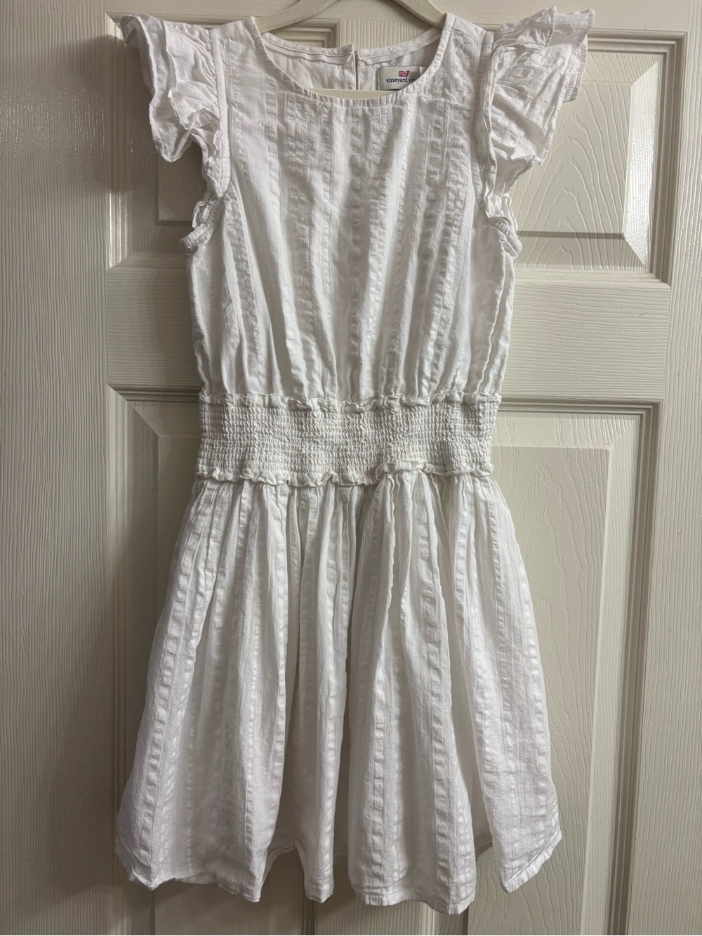 Vineyard Vines Girls' White Ruffle-Sleeve Sundress - Picture 2 of 6